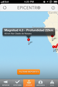 epicentro costa rica earthquake app