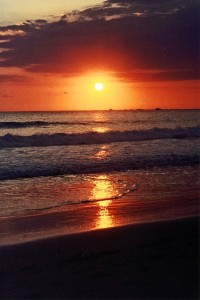 costa rica sunset beach