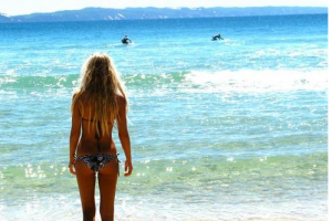 hot surfer girl in bikini