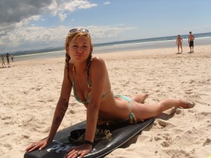 hot surf girl in bikinis