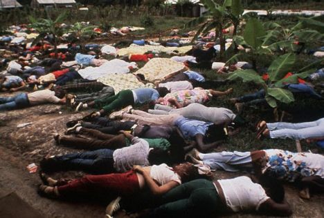 Corpses from the Jonestown Massacre of 1978