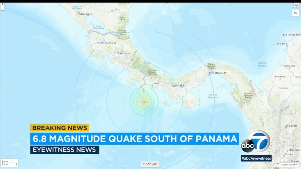 6.8 Magnitude Earthquake in Panama Felt in Costa Rica
